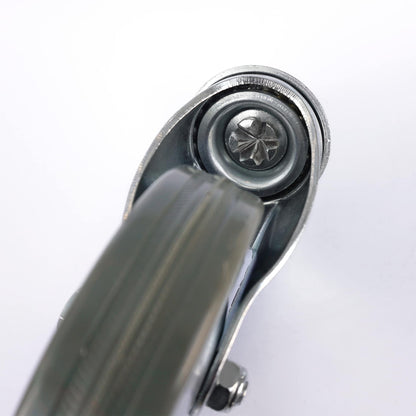 Ø 125 mm | Zestaw kołowy, koło obrotowe bez hamulca: tworzywo guma, mocowane na śrubę, łożysko ślizgowe, nośność 100 kg | 3062-125