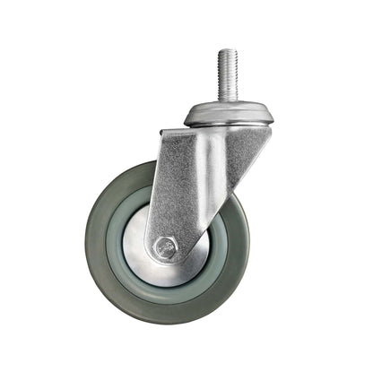Ø 125 mm | Zestaw kołowy, koło obrotowe bez hamulca: tworzywo guma, mocowane na śrubę, łożysko ślizgowe, nośność 100 kg | 3062-125