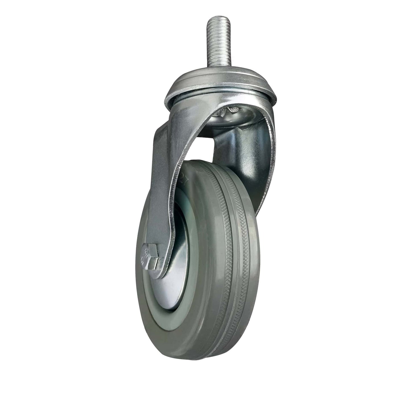 Ø 125 mm | Zestaw kołowy, koło obrotowe bez hamulca: tworzywo guma, mocowane na śrubę, łożysko ślizgowe, nośność 100 kg | 3062-125