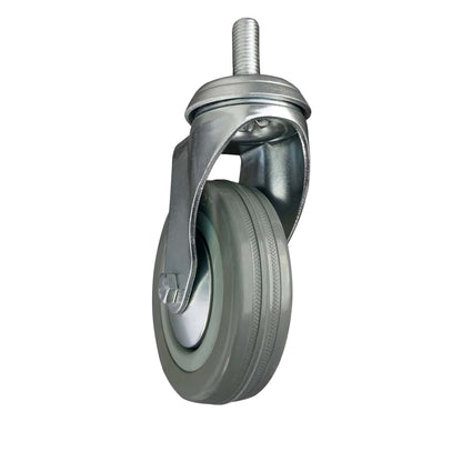Ø 125 mm | Zestaw kołowy, koło obrotowe bez hamulca: tworzywo guma, mocowane na śrubę, łożysko ślizgowe, nośność 100 kg | 3062-125