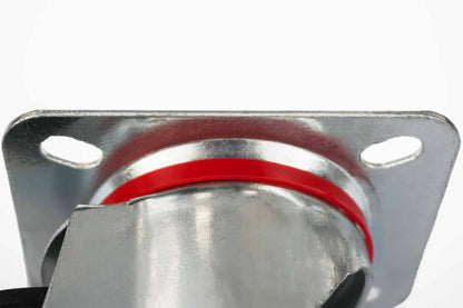 Ø 160 mm | Zestaw kołowy obrotowy bez hamulca: metal guma, płyta mocująca, łożysko wałeczkowe, nośność 145 kg | 4001-160 - łożysko